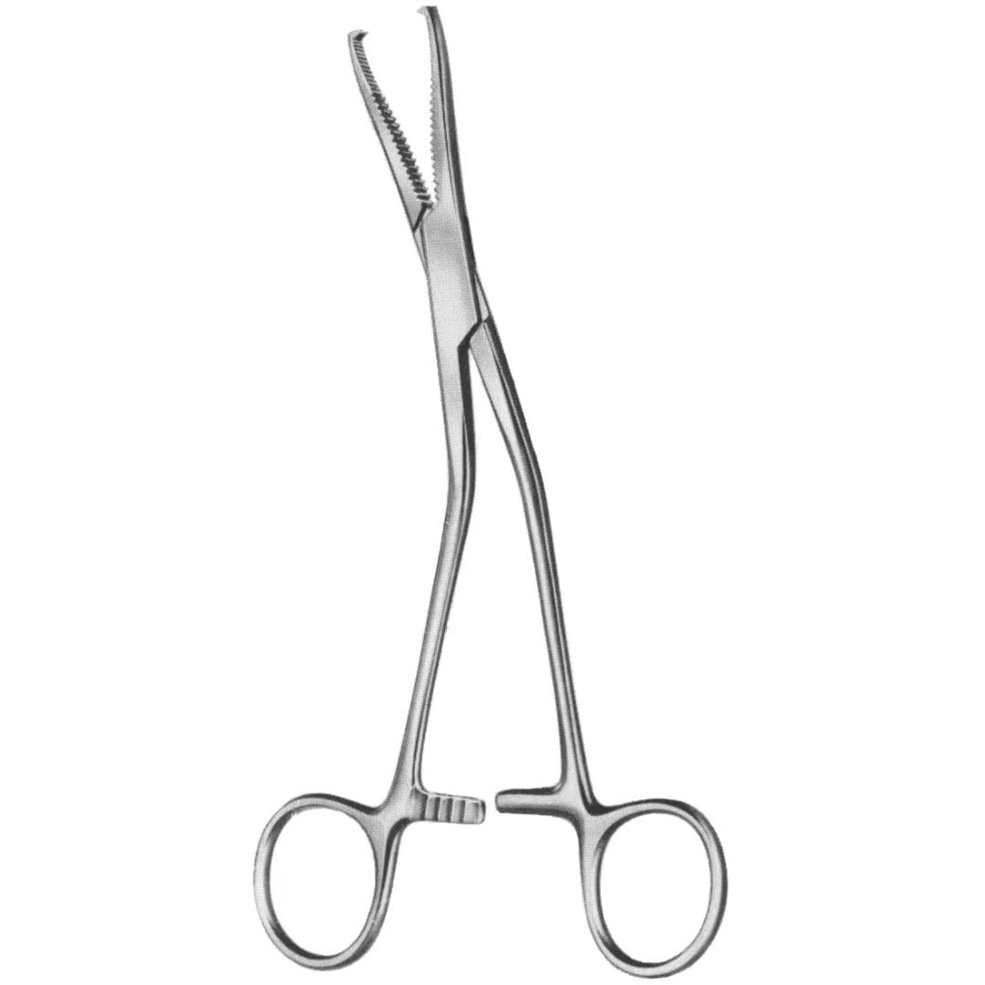 Adson Dressing Forceps 4.75 inch with serrated tips and fenestrated handles on white background