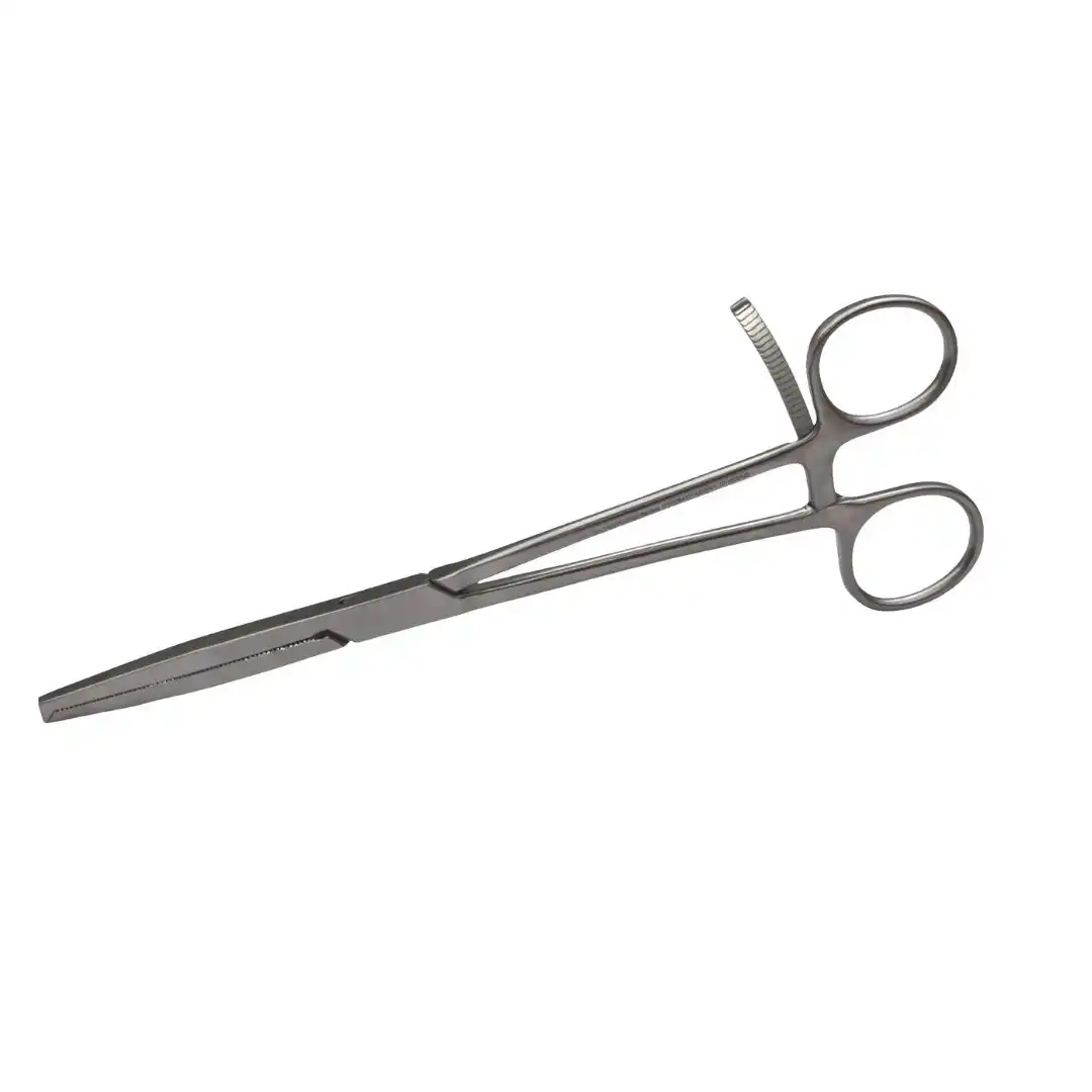 Kynea Surgical Caiman Kocher gForceps 8.5 Inch Straight 1x2 Teeth on white background