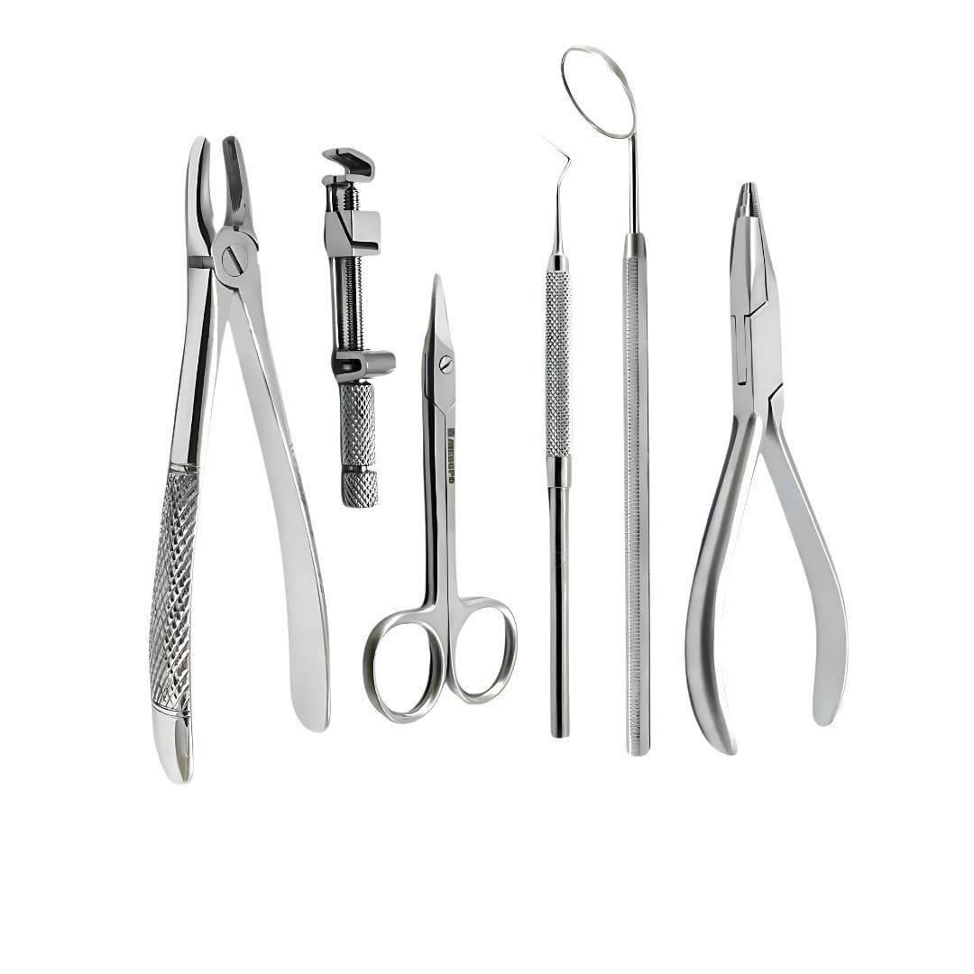 Professional stainless steel dental instruments for restorative filling procedures
