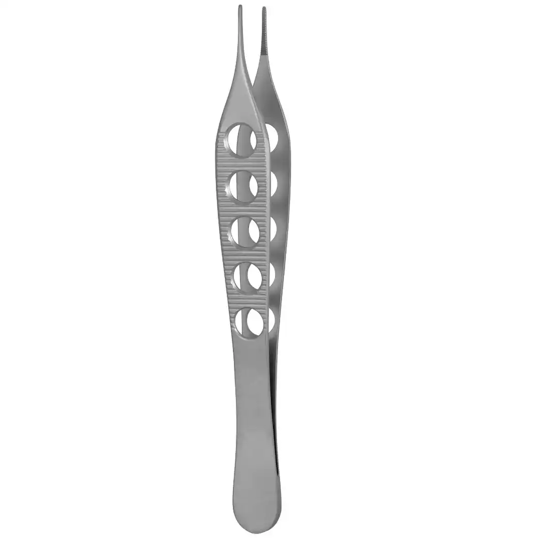 Kynea Surgical Adson Dressing Forceps 4 3/4 Inch Serrated with Fenestrated Handles on white background