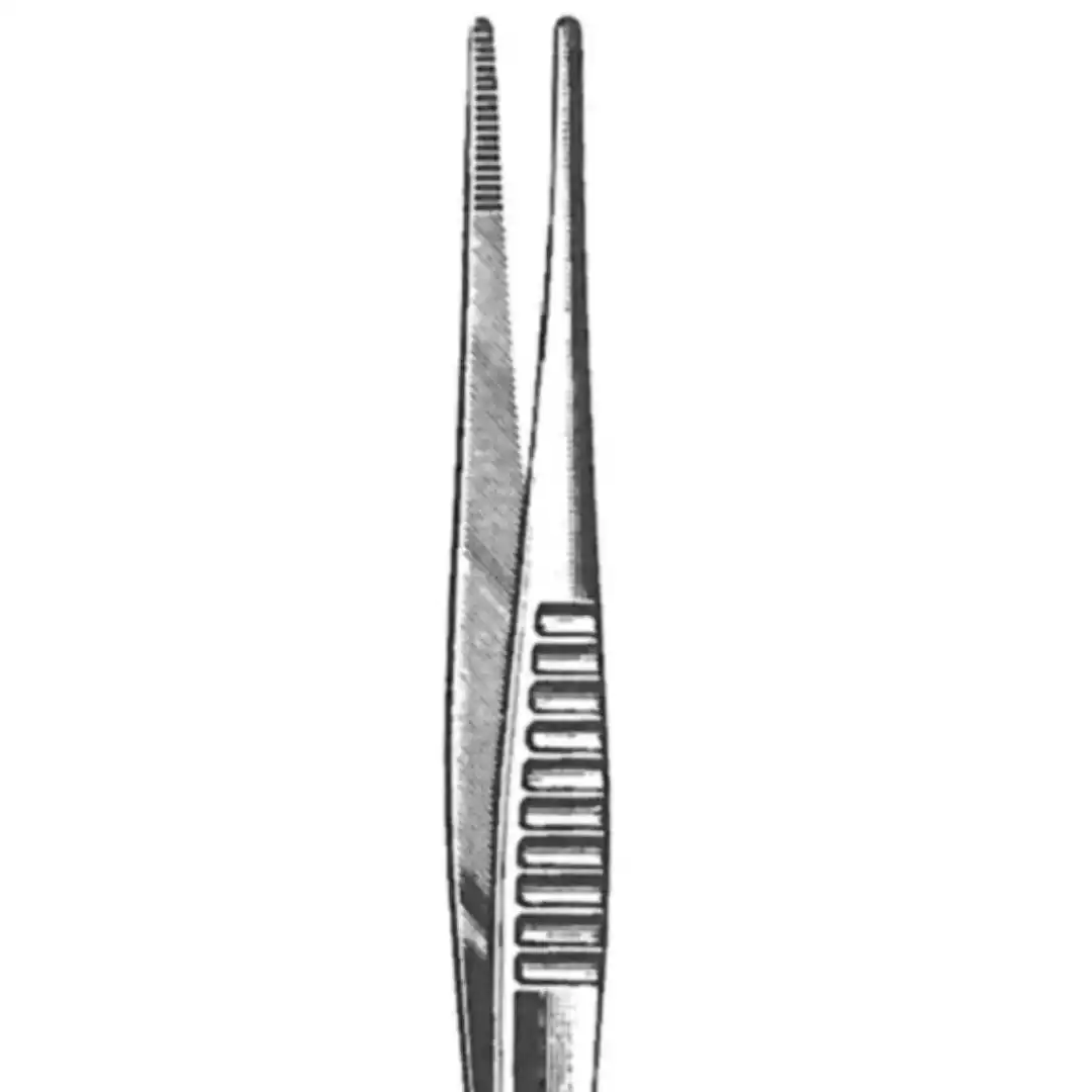 Kynea Surgical Dressing Forceps 4.5 Inch Serrated Fluted Handle on white background