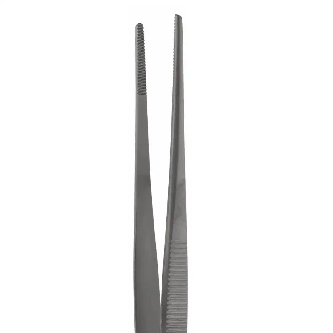 Kynea Surgical Dressing Forceps 6.25 Inch Narrow Serrated on white background