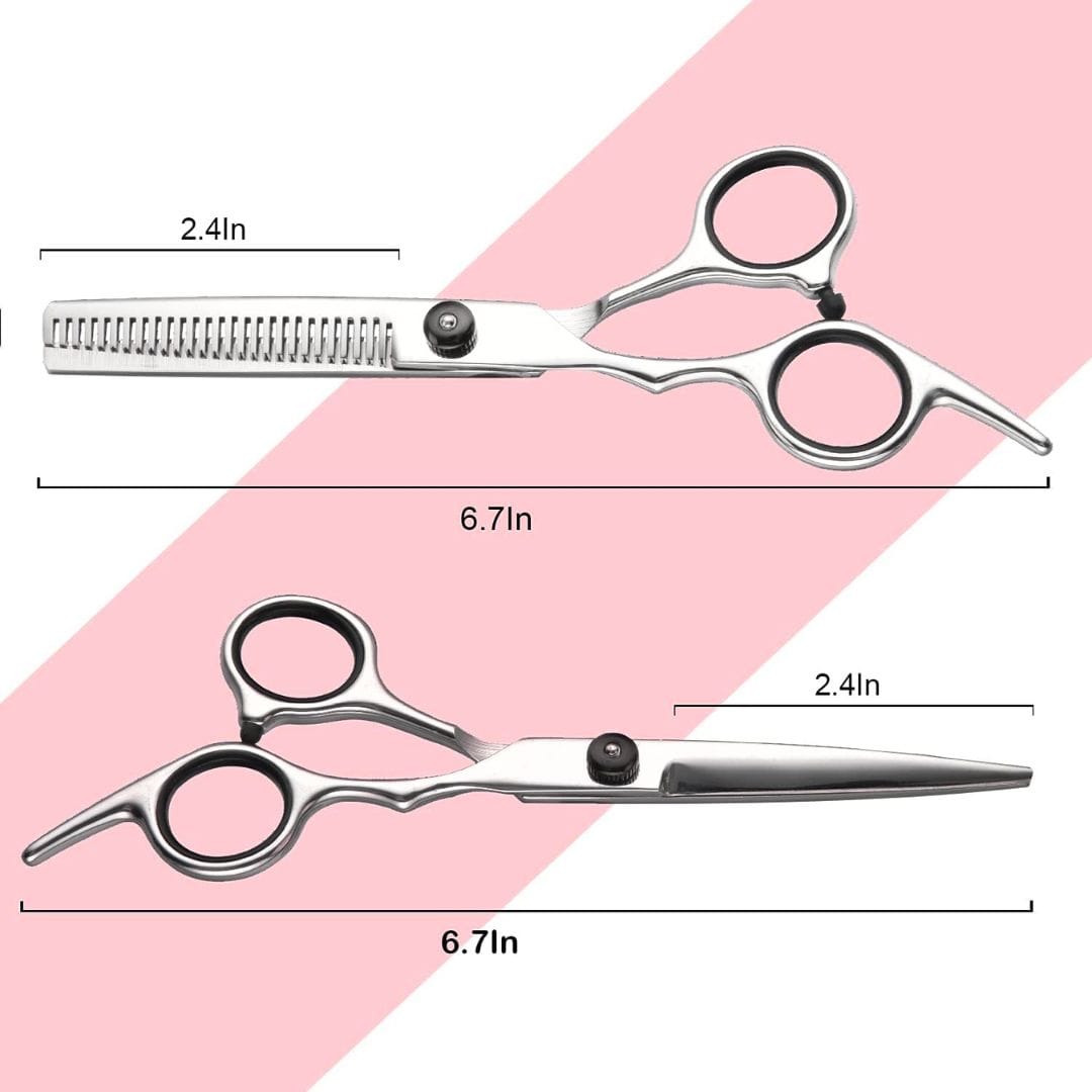 Discover our 10-Piece Professional Hair Cutting & Thinning Shears Kit by Kynea Surgical. Premium stainless steel barber scissors set for cutting, thinning, and styling—ideal for salon and home use.