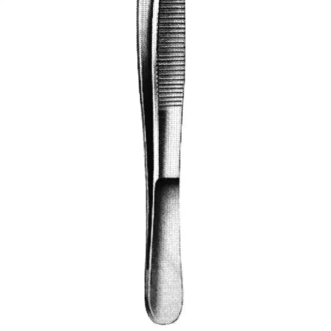 Kynea Surgical Dressing Forceps 10 Inch Narrow Serrated on white background